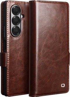 Qialino Samsung Galaxy Z Fold7 Classic Lommebok deksel I Lær Mørkebrun Qialino Samsung Galaxy Z Fold7 Classic Lommebok deksel I Lær Mørkebrun