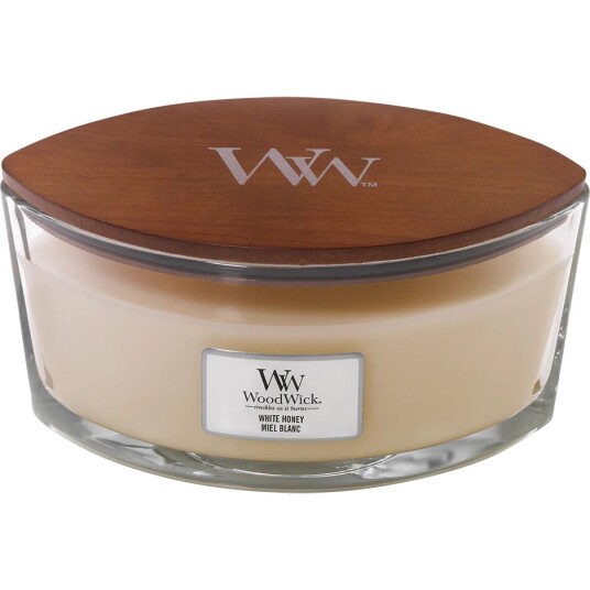Woodwick White Honey, Duftlys