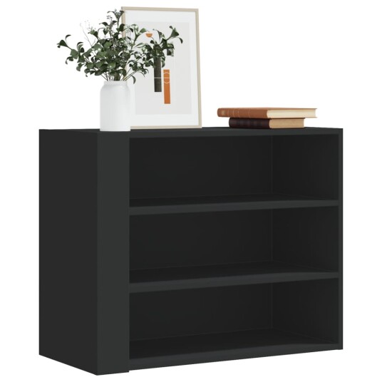  Veggskap svart 75x35x60 cm konstruert tre