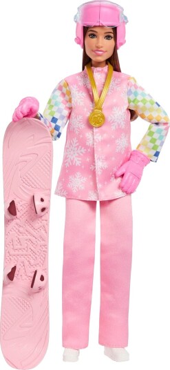 Barbie Careers Snowboarder Doll In Pink Jacket With 10+ Accessories Including Color Change Snowboard Pink One Size
