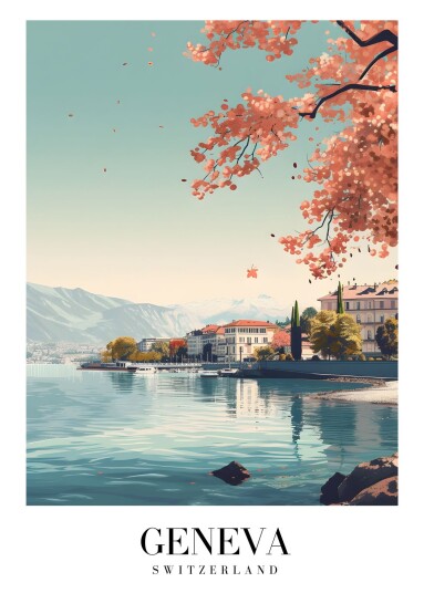 Plakat Genève landskap