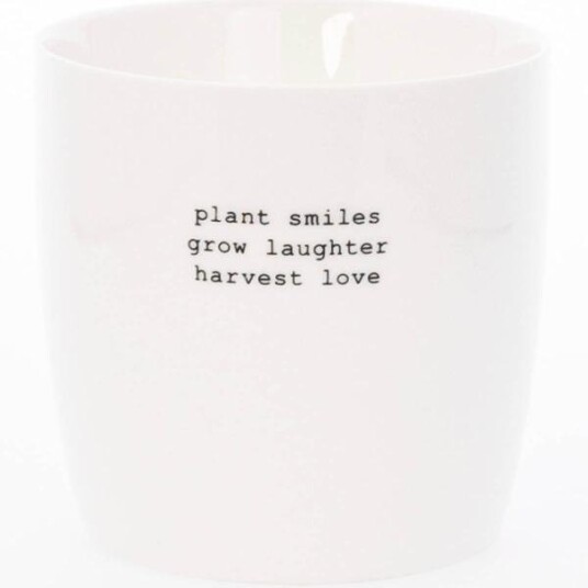 Sögne Home  Krus plant smiles 30 cl hvit