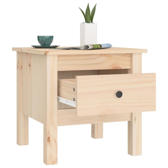 vidaXL Sidebord 40x40x39 cm heltre furu
