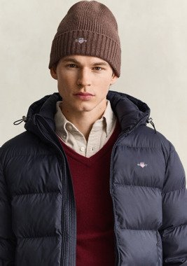 Gant Wool Beanie Shadow Brown Gant Wool Beanie Shadow Brown