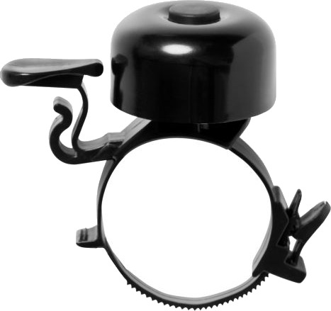 Pathtaker mini ringeklokke med justerbar kabelstrip sort