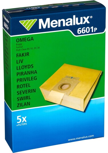 Menalux 6601P Støvsugerposer - 5 stk