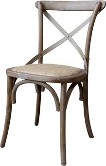 Chic Antique Fransk spisestol med flettet sete 41067800 Chic Antique Fransk spisestol med flettet sete 41067800