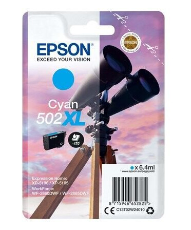 Epson 502XL - hj kapacitet - cyan - original - blkpatron - Blekkpatron Bl Epson 502XL - hj kapacitet - cyan - original - blkpatron - Blekkpatron Bl