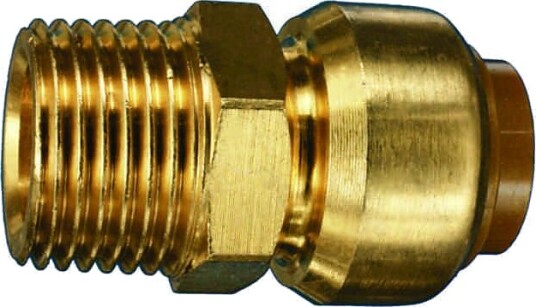 Tectite Classic 15 mm x 1/2" Messing Tippunion for Vann