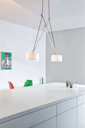 Twin LED Pendel Chrome/Glass   Serien Lighting   Stue