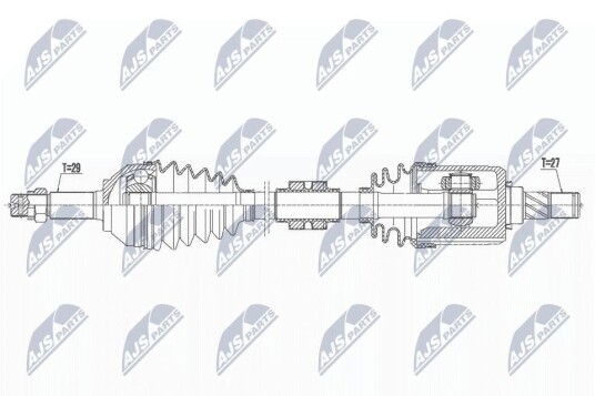 Nty Drivaksel NTY NPW NS 162 Nty Drivaksel NTY NPW NS 162