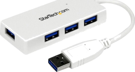 Startech 4 Port Usb 3.0 Hub - Multi Port Usb Hub W/ Built-In Cable - Powered Usb 3.0 Extender For Your Laptop - White (St4300minu3w) - Hub - 4 X Superspeed Usb 3.0 - Stasjonær - For P/N: Fcreadmicro3, Msdreadu2otg, Msdreadu3ca Startech 4 Port Usb 3.0 Hub - Multi Port Usb Hub W/ Built-In Cable - Powered Usb 3.0 Extender For Your Laptop - White (St4300minu3w) - Hub - 4 X Superspeed Usb 3.0 - Stasjonær - For P/N: Fcreadmicro3, Msdreadu2otg, Msdreadu3ca