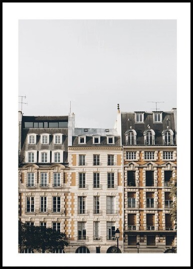 Beautiful Houses in Paris Plakat Plakat / 21x30cm
