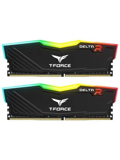 Team Group T-Force Delta RGB DDR4-3200 - 32GB - CL16 - Single Channel (1 pcs) - Intel XMP - Svart med RGB