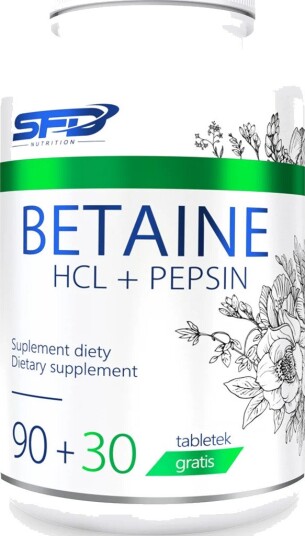 Betain HCL 650 mg og pepsin 150 mg – 120 tabletter