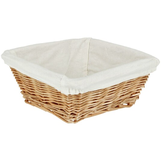 PULSIVA Flettet kurv Alegra kvadratisk; 19x19x8 cm (LxBxH); Natur; Kvadratisk