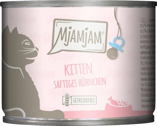 Mjamjam Våtfôr Kitten Saftig Med Lakseolje Kylling 6 X 200 G