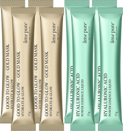 âme pure Jelly Glow Rubber Mask Gold 4 Pcs Peel-Off Face Mask Set Gold 4 PCS