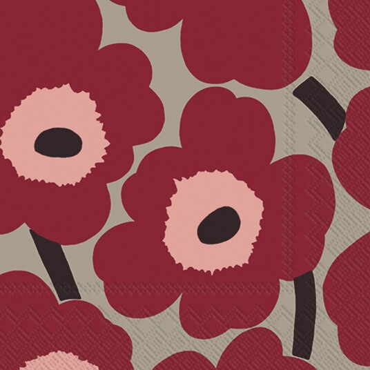 Marimekko - Serviett unikko 33x33 cm rød