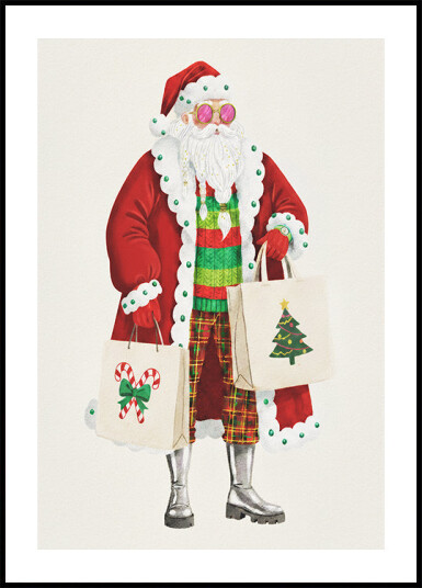 Santa Goes Shopping Plakat Plakat / 21x30cm