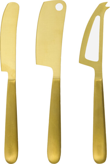 Gyldne ostekniver 3 stk gull Gyldne ostekniver 3 stk gull