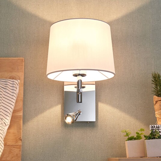 Lucande Vegglampe Bent med leselys