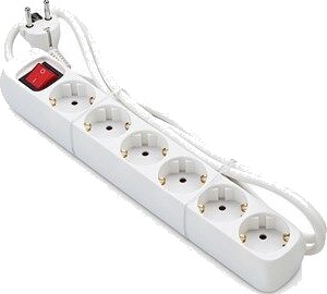ON Extension lead 6-way grounded with switch, 1.5m
