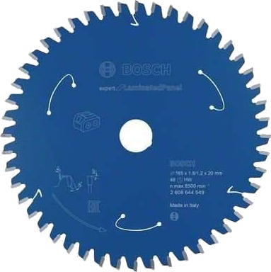 Bosch Expert 165 mm Sirkelsagblad for Laminert Panel - 48 Tenner, Batteridrevet Bosch Expert 165 mm Sirkelsagblad for Laminert Panel - 48 Tenner, Batteridrevet