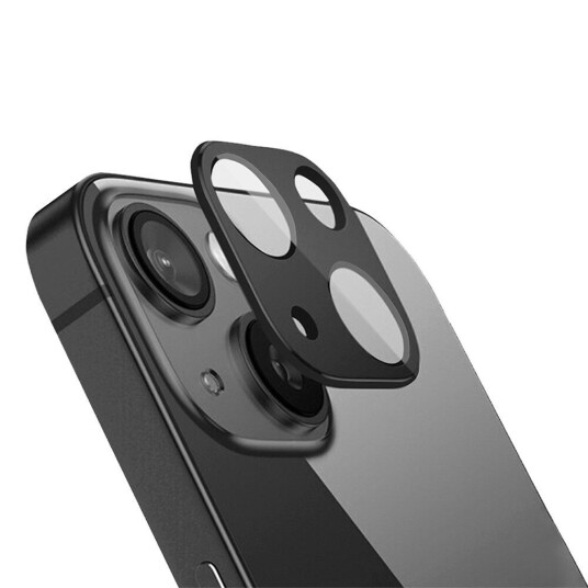Holdit iPhone 14 / 14 Plus Holdit Beskyttelsesglass for Kameralinser - Case-Friendly - Svart