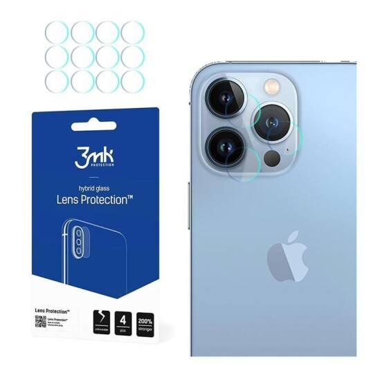 3Mk Hybridglass for iPhone 13 Pro Max Kameralinse - 4 stk Beskyttelse