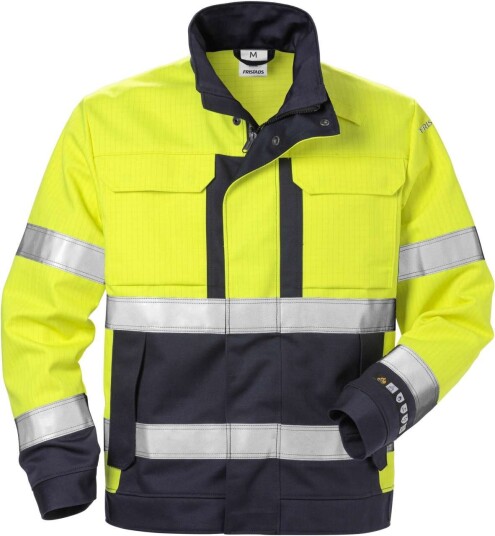 Fristads Jacka Flamskyddad 4584 Flam, Klass 3 Varsel Gul/marinblå 2xl Fristads Jacka Flamskyddad 4584 Flam, Klass 3 Varsel Gul/marinblå 2xl