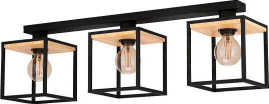 EGLO Taklampe Libertad Black / Wood Svart Taklamper