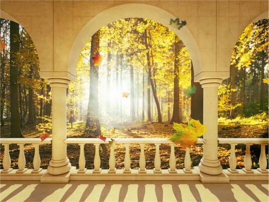 Fototapet Dream About Autumnal Forest 200x154 - Artgeist sp. z o. o.