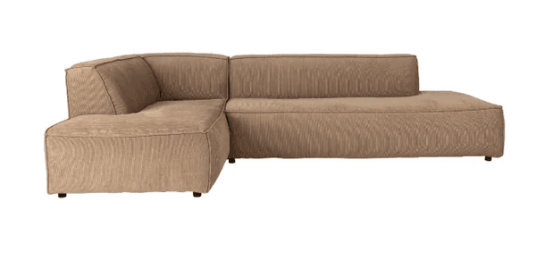 Zuiver Fat Freddy Rib Sofa Venstre karamell