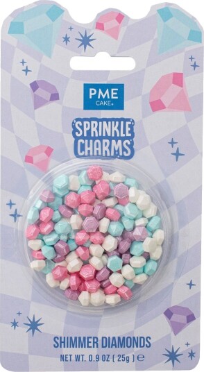 Kakestrøssel Diamanter i Pastell 25g
