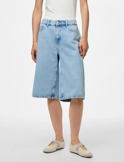 Pieces Pcnoel Mw Denim Jorts D2D Pp - Blue - XS