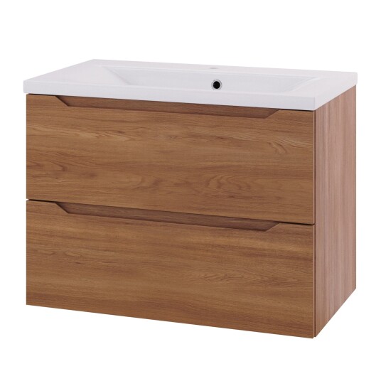 Linn Bad Emma D45cm Servantskap Eik / 80cm 2 Skuffer Linn Bad Emma D45cm Servantskap Eik / 80cm 2 Skuffer