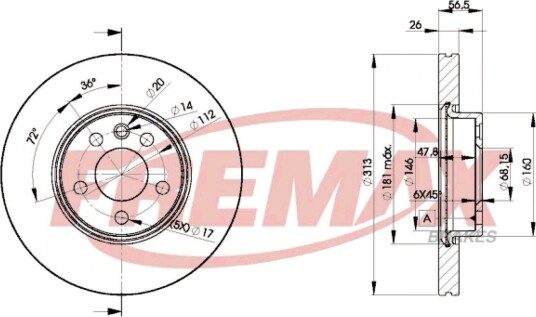 Bremseskive FREMAX BD-1530