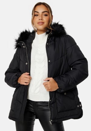 Happy Holly Nilla Padded Jacket Black 40/42