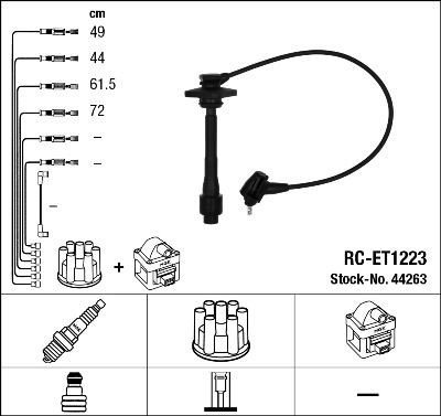 Tennplugg kabelsett NGK 44263