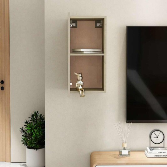 vidaXL TV-benk sonoma eik 30,5x30x60 cm sponplate