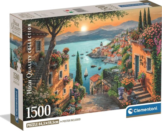 Clementoni Puslespill 1500 Brikker Steps to the Harbour Clementoni Puslespill 1500 Brikker Steps to the Harbour