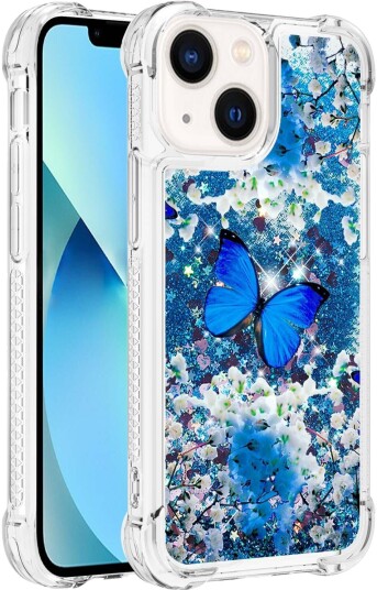 Trolsk Mobildeksel med Flytende Glitter Sommerfugl (iPhone 13 Pro)