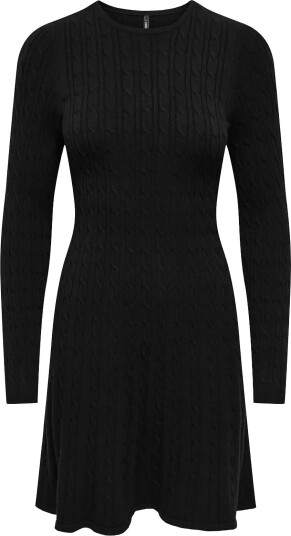 ONLY Onlibi Ls O Neck Cable Dress Cc Knt Black M ONLY Onlibi Ls O Neck Cable Dress Cc Knt Black M