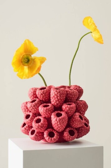 RASPBERRY vase/gryte Bringebærrød