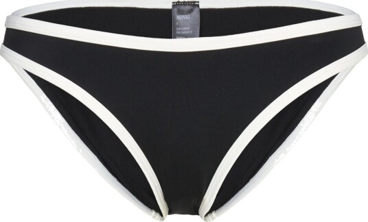 Monki High Cut Bikini Bottom Black XXL
