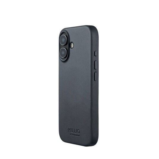 Mujjo MagSafe Lommebokdeksel i Skinn til iPhone 17 Basalt
