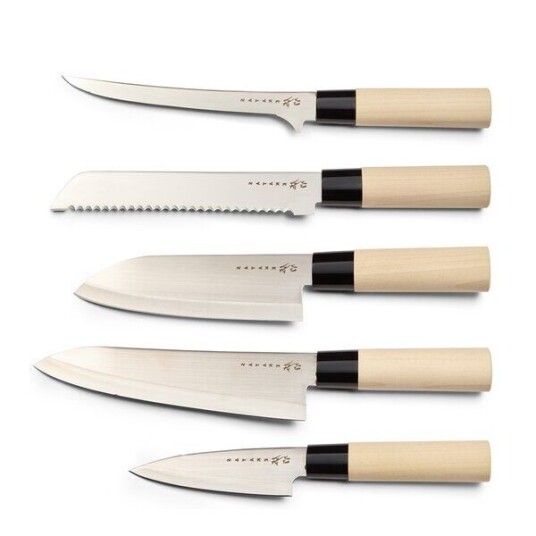 Satake Houcho knivsett 5 kniver balsabox Satake Houcho knivsett 5 kniver balsabox