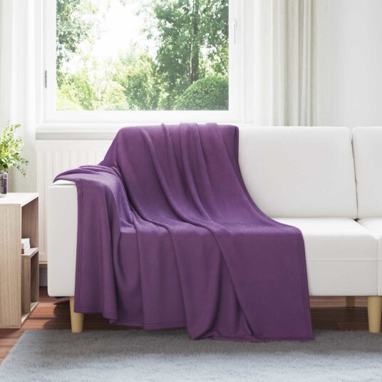 vidaXL Kastepledd 6 pcs Lilla 200 x 150 cm Fleece