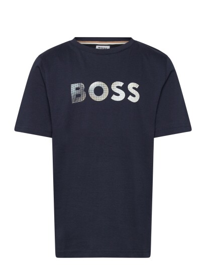 BOSS Short Sleeves Tee Shirt Navy 128